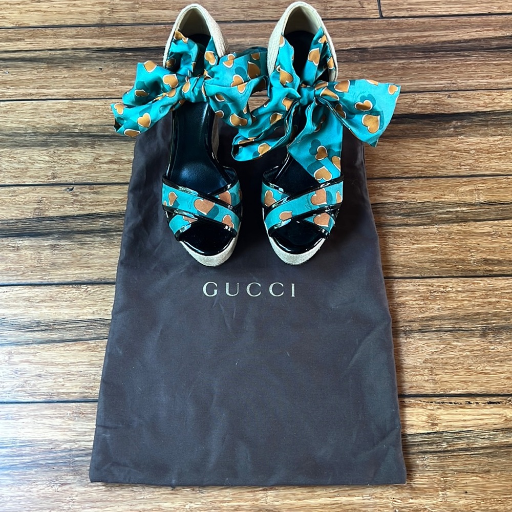 Gucci espradille wedge size 38.5